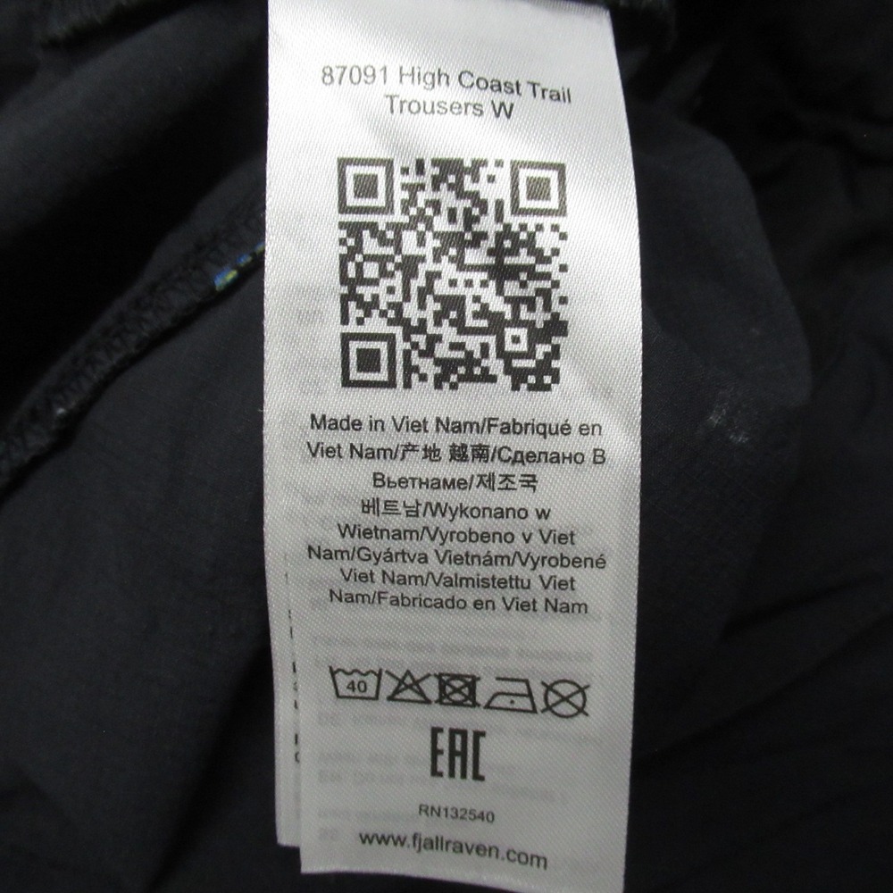Fjallraven Pants Womens 2 Black Belted High Coast Trail Trousers Hiking 27x32 - Picture 14 of 16